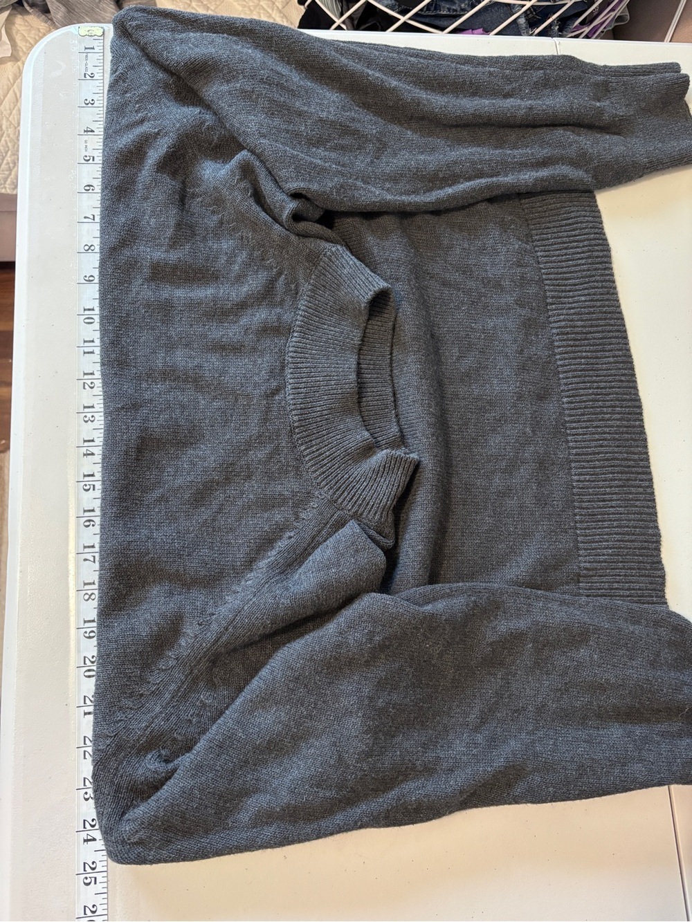 Quince Mockneck Sweater Size XL 100% Organic Cotton Charcoal Grey Quiet Luxury - Picture 4 of 8